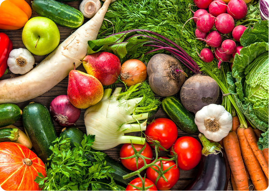 a picture of an assortment of vegetables